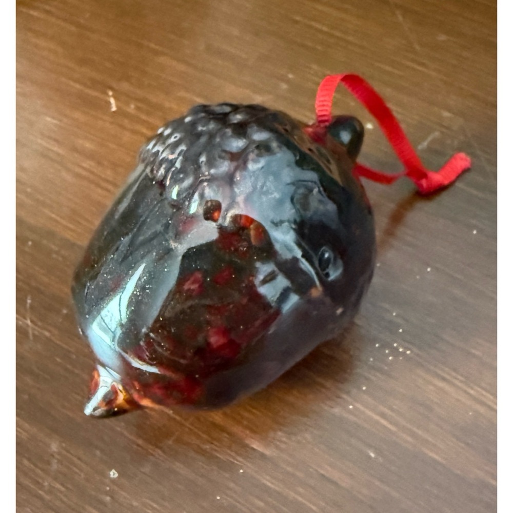 Handmade Ceramic Acorn Ornament Heavy